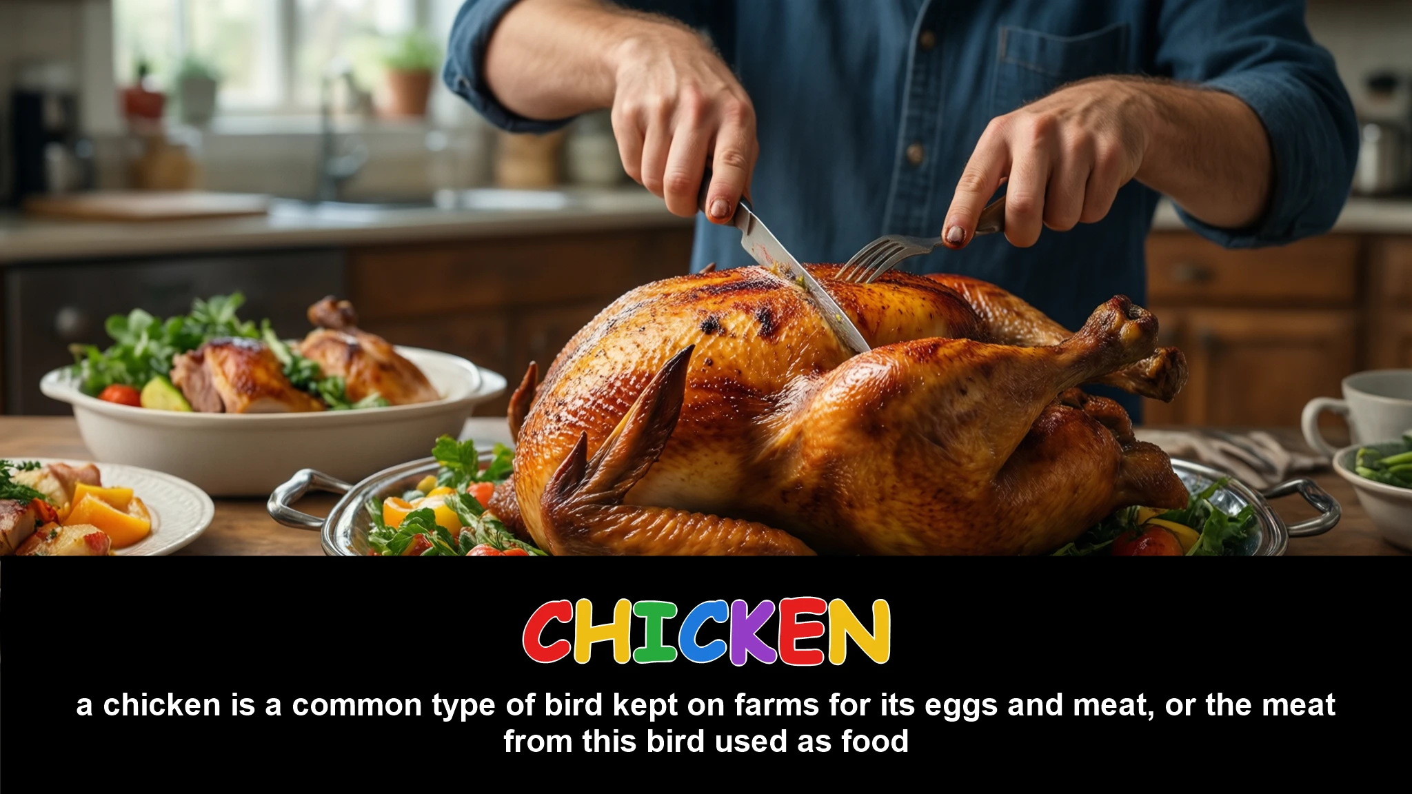 English Illustration for chicken